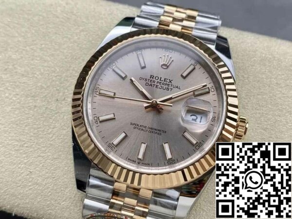 4 21 5e92d004 9342 402c 99c0 2bbe9560d993 Rolex Datejust 41MM M126331-0010 1:1 Migliore Edizione Fabbrica Pulita Oro Rosa