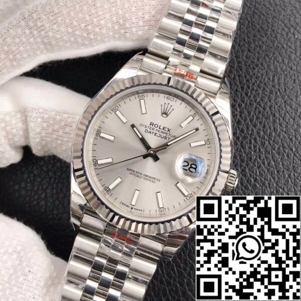 4 21 9489f8d9 d9bb 4bbc 94a6 92812353669c Rolex Datejust M126334-0004 1:1 Best Edition EW Factory Ezüstszürke számlap szürkével