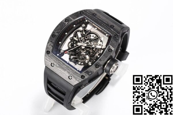 4 21 e2cc016d d161 4200 bca2 d791eedeb5eb Richard Mille RM055 NTPT 1:1 Best Edition BBR Factory Schwarzes Kohlefaser-Zifferblatt