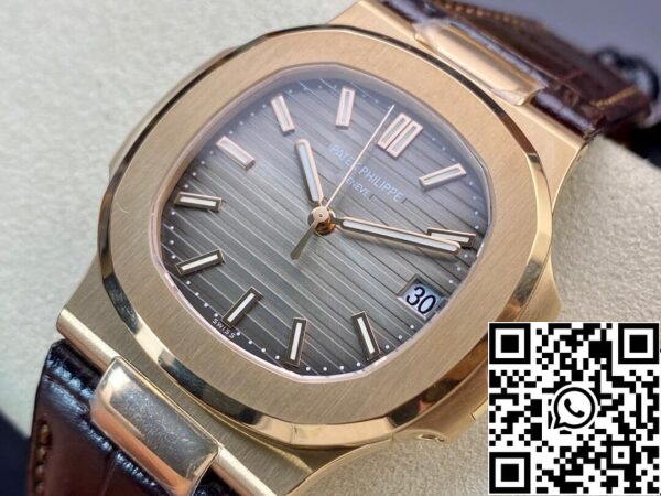 4 221 Patek Philippe Nautilus 5711R-001 1:1 Melhor Edição PPF Factory V4 Mostrador castanho ETA324 suíço