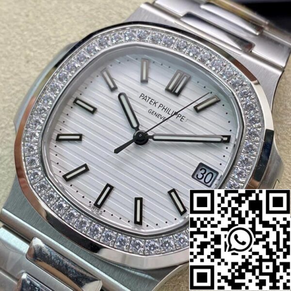 4 228 Patek Philippe Nautilus 5713/1G-010 1:1 Migliore Edizione PPF Factory V4 Quadrante Bianco Svizzero ETA324