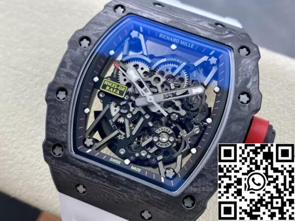 4 22 9139bf5e 6518 454d 8723 157c65b4ed89 Richard Mille RM35-02 1:1 Best Edition T+ Factory Carbon Fiber White Strap