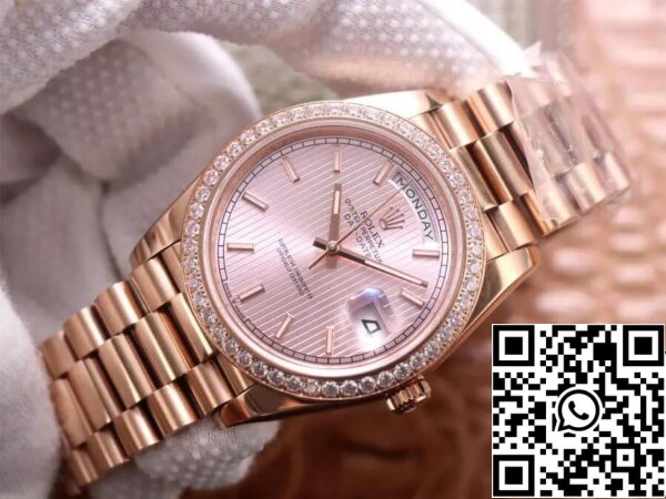 4 23 Rolex Day Date M228345RBR-0010 1:1 Best Edition EW Factory Ouro Rosa