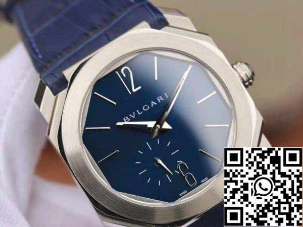 4 230 6bfcc1be 2a9b 4dfc 8ba8 7dcc338122de Bvlgari Octo Finissimo Extra Thin Automatic 103035 Blauwe Wijzerplaat Herenhorloge 1:1 Beste Editie Zwitsers BVL193