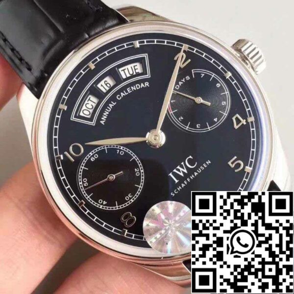 4 235 76e2da98 90be 4e4d 8fa3 d353b3106378 IWC Portugieser Annual Calendar IW503502 YL Factory 1:1 Best Edition Swiss ETA52850 fekete számlap