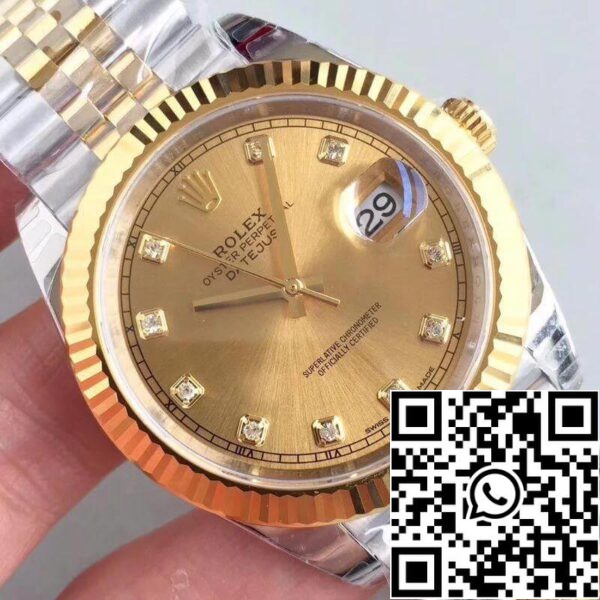 4 237 Rolex Datejust II M126333-0012 EW Factory 1:1 Best Edition svájci ETA3255 rozsdamentes acél 410L és 18K sárga arany szíjjal