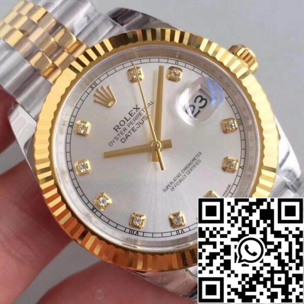 4 238 Rolex Datejust 41 126333 Silver Dial 1:1 Best Edition švicarski ETA3255 iz nerjavečega jekla 410L in 18K rumeno zlato zapestnico