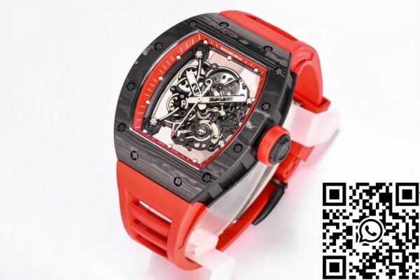 4 23 d95b902f 6c13 4c69 9e4b 8af292d61656 Richard Mille RM055 NTPT 1:1 Best Edition BBR Factory Carbon Fiber Red Strap Red Strap