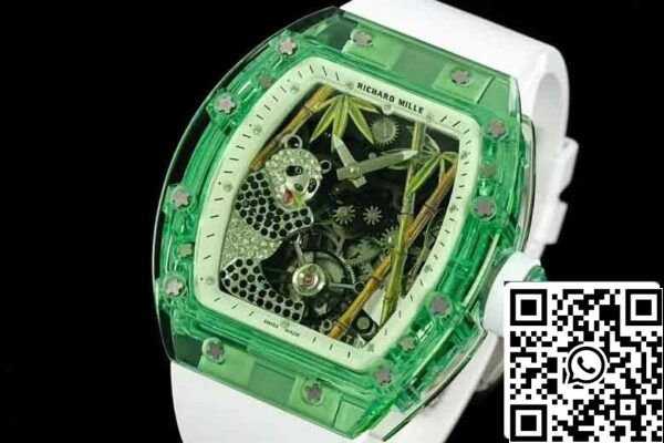 4 25 9e0930a8 d7c1 4169 831b 1cdac317ff59 Richard Mille RM26-01 Tourbillon Mejor Edición 1:1 RM Factory Esqueleto Verde Esfera