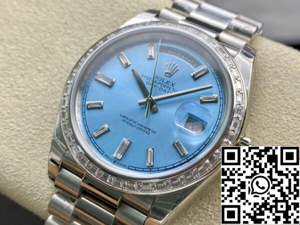 4 27 6bd6fbaf 3557 427b 8f45 b0ef7057b3e8 Rolex Day Date 228396TBR 1:1 Best Edition EW Fabriek Lichtblauwe Wijzerplaat