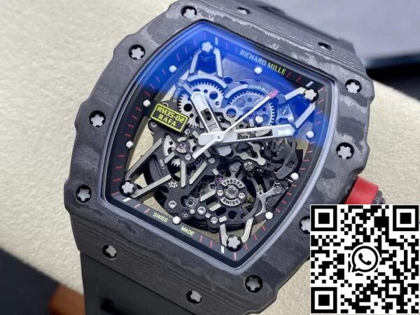 4 27 bc1142a4 fce7 42e9 8268 584c53480a26 Richard Mille RM35-02 1:1 Best Edition T+ Factory NTPT Hiilikuitu musta hihna