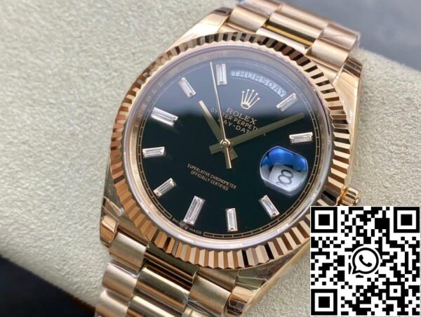 4 29 Rolex Day Date 228238a 1:1 Best Edition EW Fabriek V2 Zwarte Wijzerplaat