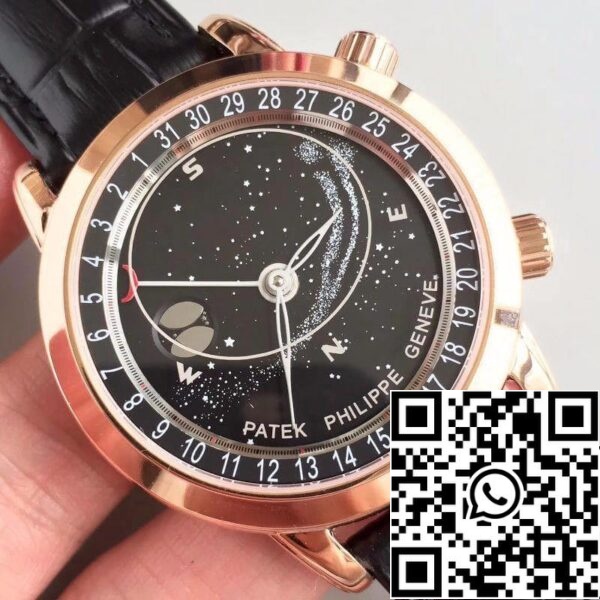 4 296 Patek Philippe Grand Complications 6102R-001 TW Factory 1:1 Best Edition Sveitsin ETA240 Celestial musta pyörivä Dial Musta