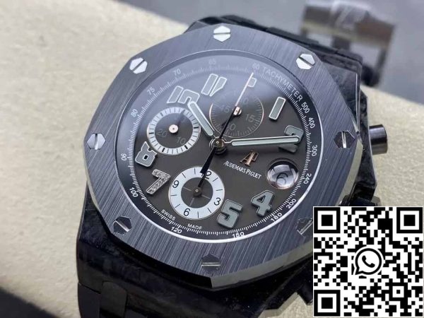 4 2 3869fd13 ea1e 46ab 880c f5d7493cde95 Audemars Piguet Royal Oak Offshore 26205AU.OO.D002CR.01 1:1 Best Edition APF Factory fekete számlap