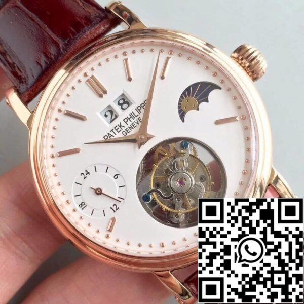 4 301 Patek Philippe Tourbillon Moonphase 24H Power Reserve 1:1 Best Edition Swiss Tourbillon Vit urtavla