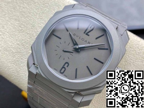 4 31 0d0ce231 8ebc 4a1e 8dfd d49f778fddfb Bvlgari Octo Finissimo 102713 BGO40C14TTXTAUTO 1:1 Best Edition BV Factory Silver Grey Dial