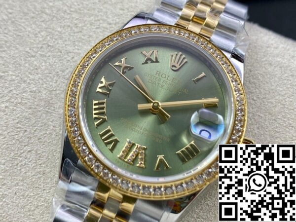 4 32 Rolex Datejust M278383RBR-0016 31MM 1:1 Най-добро издание EW Фабрика зелен циферблат