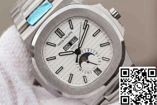 4 338 Patek Philippe Nautilus 5726/1A-010 KM Factory 1:1 Най-доброто издание на швейцарската ETA324 Бял текстуриран циферблат