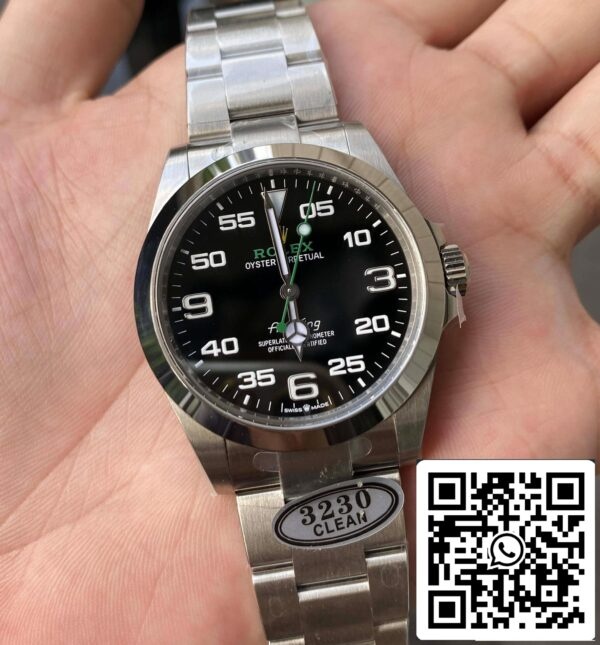 4 34 c6f4e9cd 25a3 4af6 8079 281d38f4a72e мащабиран Rolex Air King M126900-0001 1: 1 Най-добро издание Чиста фабрика Черен циферблат