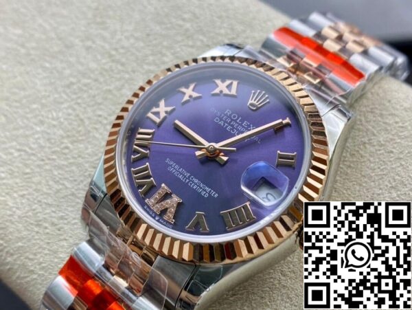 4 35 2e8f7237 51c3 4261 ac69 99c4a38b3488 Rolex Datejust M278271-0020 1:1 Beste Editie TW Fabriek Aubergine Paarse Wijzerplaat