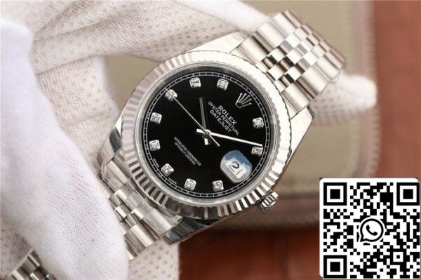 4 37 cacb29c9 b3bb 4cf0 9ae2 5c96a629e5c1 Rolex Datejust M126334-0012 1:1 Best Edition EW gyári fekete számlapja