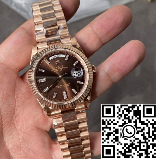 4 39 4d4a75a0 f888 4a19 a546 e9d17d5b22c2 méretarányos Rolex Day Date M228235-0003 1:1 Best Edition GM Factory V2 csokoládé számlapja