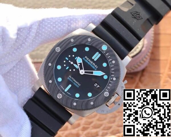 4 3 092f85e0 5e3e 4237 b5af b300772dcb60 Panerai Submersible PAM00799 1:1 Best Edition VS Factory Fekete Számlap