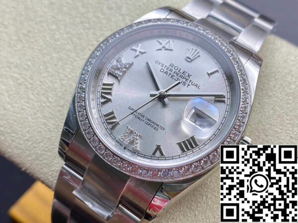 4 3 5dc5e141 d67b 48bc 8660 90dbf4edb724 Rolex Datejust M126284RBR-0022 1:1 Best Edition EW Factory Silver Dial