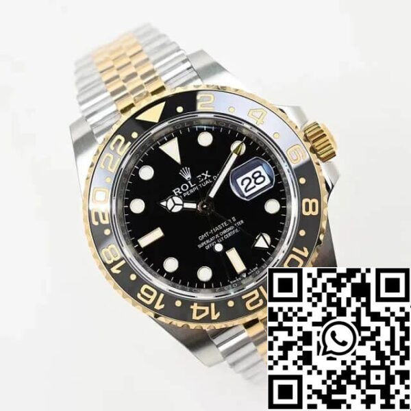 4 3 ad0765be e693 48d5 ae2c b65f50a32696 Rolex GMT Master II M126713grnr-0001 1:1 Best Edition EW gyári fekete számlap