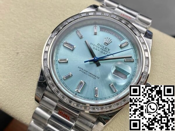 4 4 Rolex Day Date M228396TBR-0002 1:1 Best Edition GM Factory Ice Blue Dial