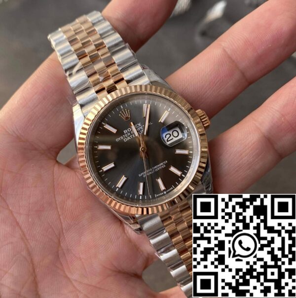 4 44 scalare Rolex Datejust M126231-0013 36MM 1:1 Best Edition VS fabbrica quadrante grigio