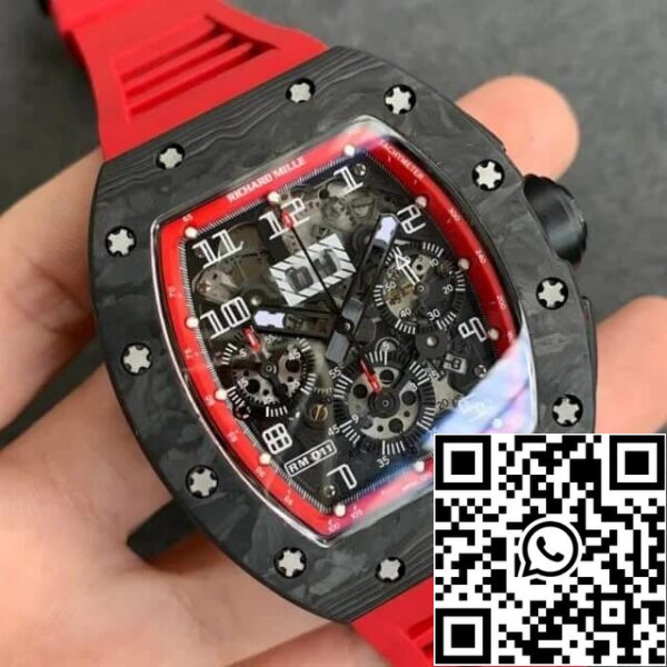 4 45 b35f93cd 9bbc 449a 8d39 6f92058a25b2 Richard Mille RM-011 1:1 Best Edition KV Factory V2 Cassa in carbonio forgiato nero