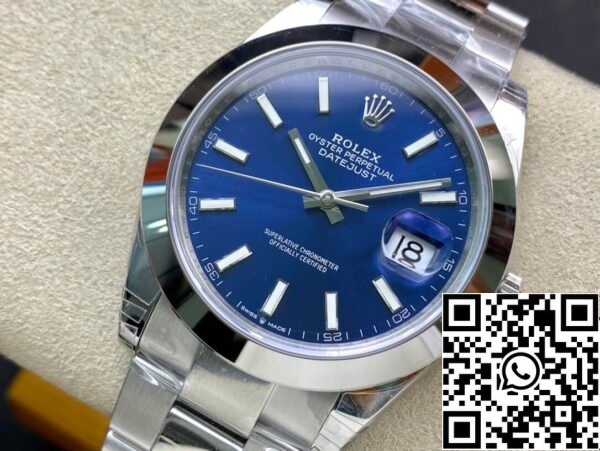 4 46 Rolex Datejust M126300-0001 1:1 Gladde rand VS Fabrieksblauwe wijzerplaat