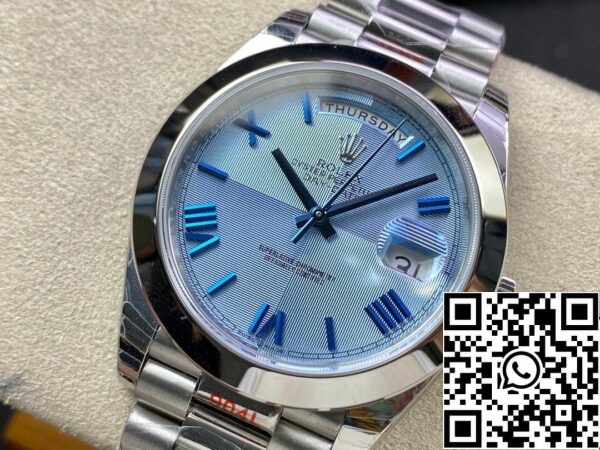 4 46 0cdea76c 5a78 42d6 8dcf b471e2492ccd Rolex Day Date M228206-0001 1:1 Best Edition EW Factory Quadrante Blu