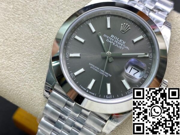 4 47 Rolex Datejust M126300-0008 1:1 Cerchio liscio VS Fabbrica Quadrante grigio