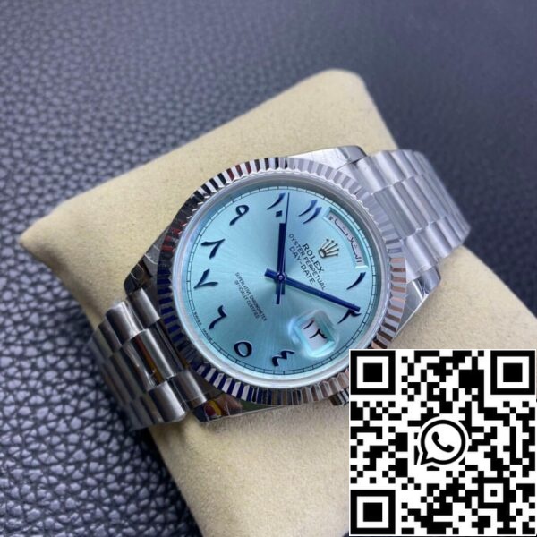 4 47 9a0473a5 d523 475e b531 ec1d05c9bbac Rolex Day Date 1:1 Best Edition BP Factory Middle East Custom Quadrante blu ghiaccio