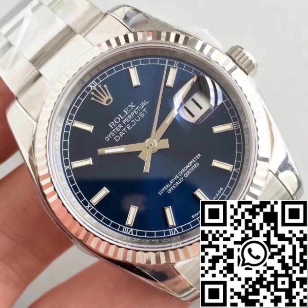 4 49 958579f3 d64b 4184 9daf 9ce59dc90454 Rolex Datejust 36mm 116234 AR Factory 1:1 Best Edition Sveitsin ETA3135 Blue Dial Stick Marker