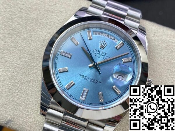 4 50 Rolex Day Date 228206 1:1 Best Edition EW Factory Quadrante Blu Ghiaccio