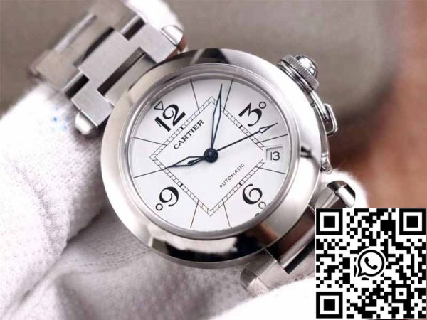 4 50 3813961c 6250 4b5b a901 25d64d28b49c Cartier Pasha W31074M7 1:1 Best Edition V9 Factory Quadrante bianco Cal.049 svizzero