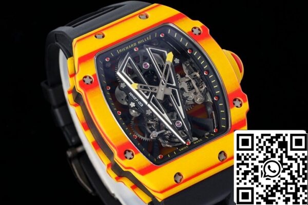 4 50 a375fe77 9e59 4b5c 8157 24c603eb10f2 Richard Mille RM27-03 Rafael Nadal Tourbillon 1:1 Best Edition RM Factory Gumowy pasek