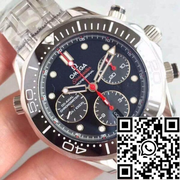 4 524 Omega Seamaster Diver 300M Chronograph 212.30.44.50.01.001 Relógios Mecânicos 1:1 Best Edition Swiss ETA7753 Black Dial