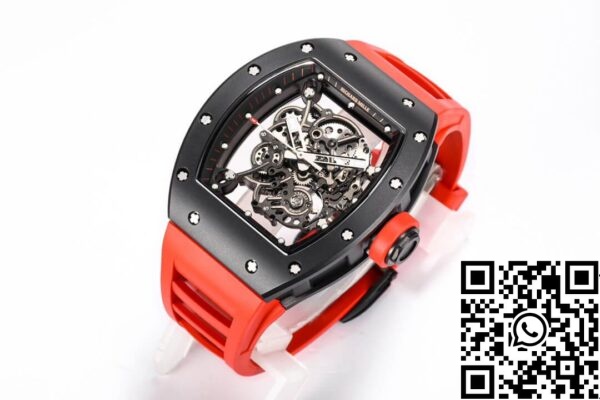 4 52 cf6e465c 448f 4634 ab5e c512f08c7e00 Richard Mille RM-055 1:1 Best Edition BBR Factory Ceramic Case Red Strap