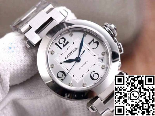 4 53 bfd0fe5a 68e5 44e2 b05f 842164b471ad Cartier Pasha W31073M7 1:1 Best Edition V9 Factory Silver Dial Swiss Cal.049