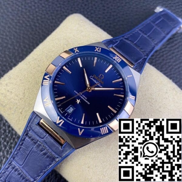 4 54 64e19ce7 539a 48e0 b063 e9cf17c2e481 SBF Omega Constellation 131.23.41.21.03.001 1:1 Best Edition VS Factory Quadrante blu