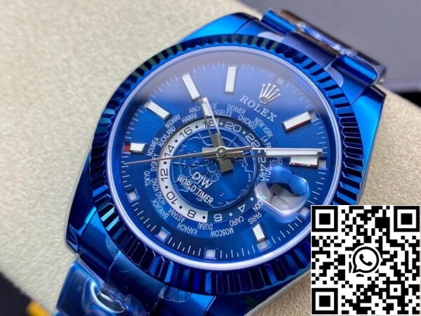 4 55 e97fde02 8a66 46d3 8093 cee9e21e2bd0 Rolex Sky Dweller 40MM WWF Factory DIW Blauwe Wijzerplaat Beste 1:1 Editie WWF Factory