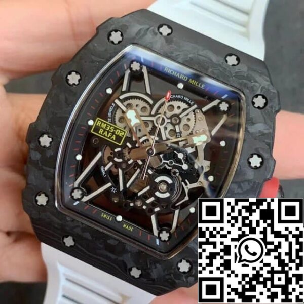 4 56 dff3b3b1 a817 4cc0 911e dd4963f25c77 Richard Mille RM35-02 1:1 Beste Edition KV Factory V3 Kohlefaser Weißes Armband