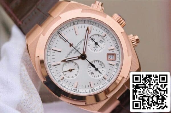 4 574 Vacheron Constantin Overseas 5500V/000R-B074 8F Factory 1:1 Best Edition Suizo ETA7750 Esfera plateada