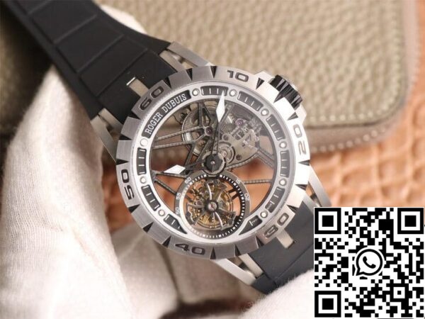 4 57 2e294cc8 0100 42ce 91cc 4fa0d7b6210c Roger Dubuis Excalibur Spidr RDDBEX0479 1:1 Най-добро издание JB Factory Tourbillon Черна каишка