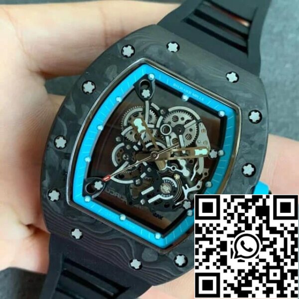 4 57 8855eaa2 aa83 4b80 920f ce9a2c7cfb46 Richard Mille RM055 1:1 Best Edition KV Factory V2 Carbon Fiber Skeleton Dial