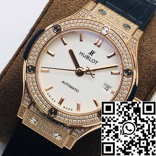 4 57 a36cbbc3 19bc 4338 8b8a a9113f3847f9 Hublot Classic Fusion 38MM 1:1 Best Edition HB Factory Diamond White Dial